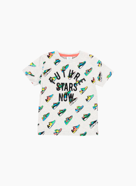 T-shirt with sneaker print