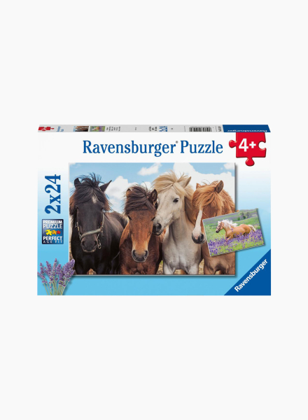 Puzzle "Horses" 2X24pcs.