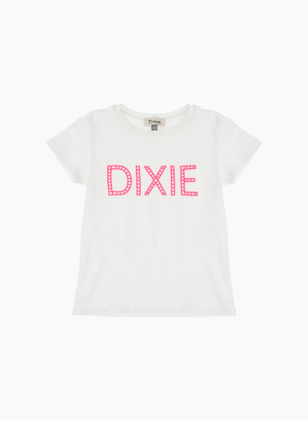 Футболка с розовым принтом логотипа Dixie