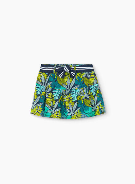 Summer skirt with tropical print