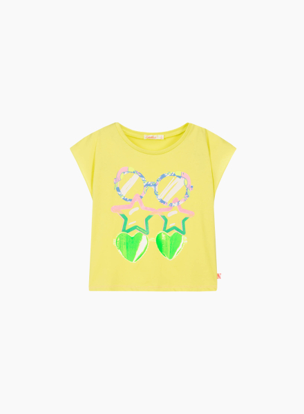 Sleeveless t-shirt with summer illustration