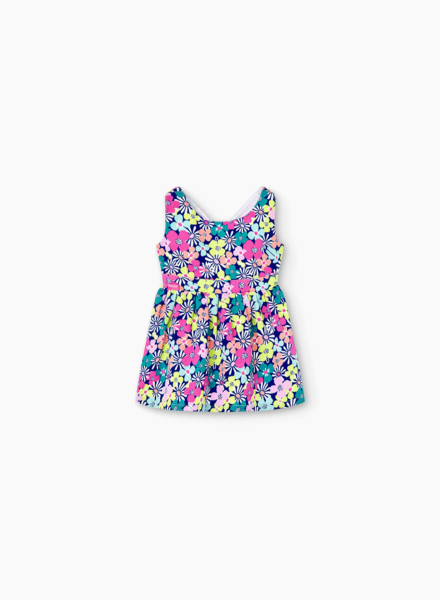Cotton dress with summer flowers