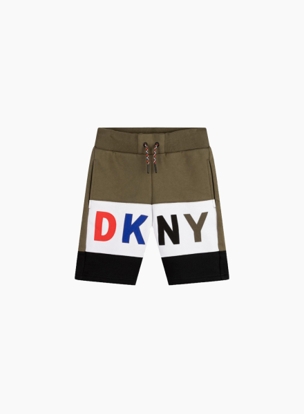 Шорты с логотипом DKNY спереди.