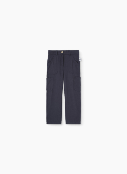 Viscose trousers with pockets