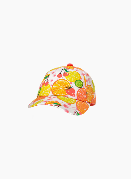 Cap with fruit print