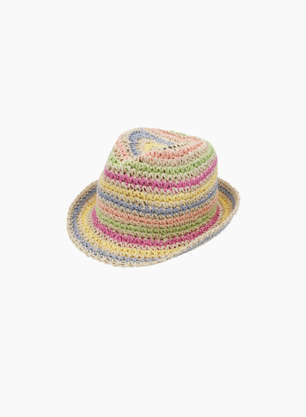 Цветная летняя соломенная шляпа