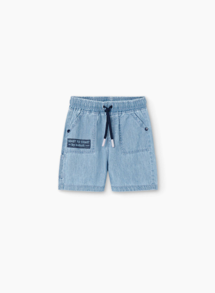 Denim shorts with laces